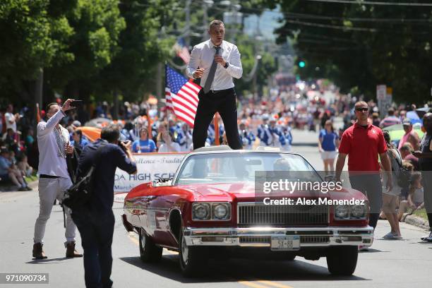 Inductee Vitali Klitschko is seen during the parade of champions at the International Boxing Hall of Fame for the Weekend of Champions induction...