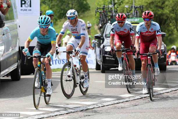 Jesper Hansen of Denmark and Astana Pro Team / Alexander Kristoff of Norway and UAE Team Emirates / Willem Jakobus Smit of South Africa and Team...