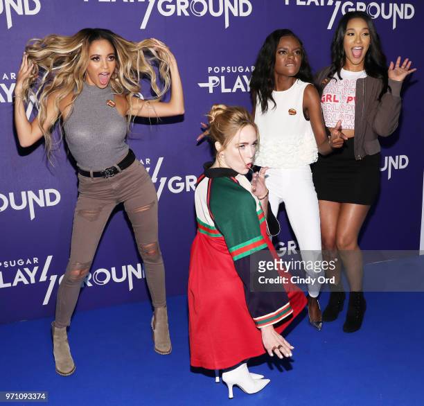 Actresses Vanessa Morgan, Caity Lotz, Ashleigh Murray, and Candice Patton attend day 2 of POPSUGAR Play/Ground on June 10, 2018 in New York City.