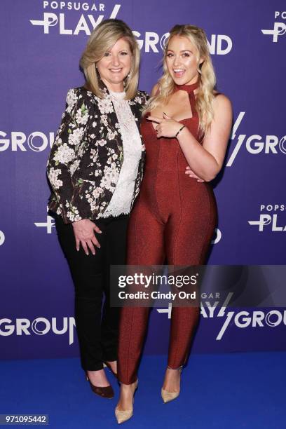 Arianna Huffington and model Iskra Lawrence attend day 2 of POPSUGAR Play/Ground on June 10, 2018 in New York City.