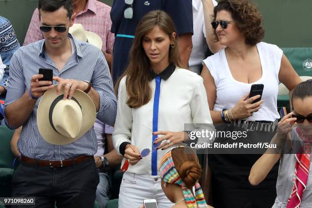 Journalist Ophelie Meunier attend the 2018 French Open - Day Fifteen at Roland Garros on June 10, 2018 in Paris, France.