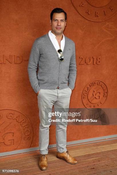 Actor Laurent Lafitte attend the 2018 French Open - Day Fifteen at Roland Garros on June 10, 2018 in Paris, France.
