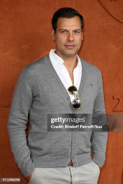 Actor Laurent Lafitte attend the 2018 French Open - Day Fifteen at Roland Garros on June 10, 2018 in Paris, France.