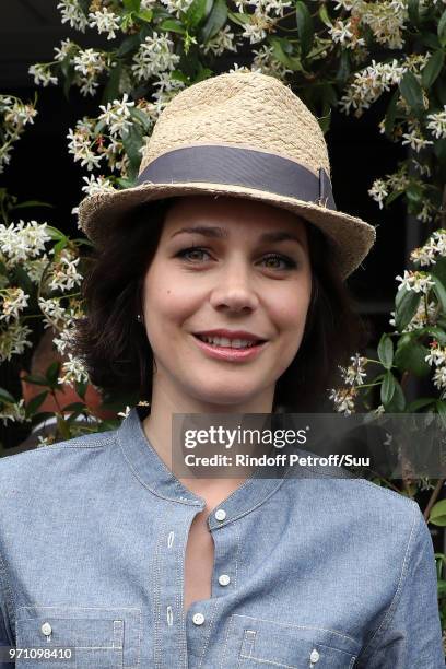 Ice skater Nathalie Pechalat attend the 2018 French Open - Day Fifteen at Roland Garros on June 10, 2018 in Paris, France.