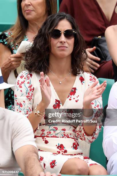 Rafael Nadal's companion Xisca Perello attends the 2018 French Open - Day Fifteen at Roland Garros on June 10, 2018 in Paris, France.