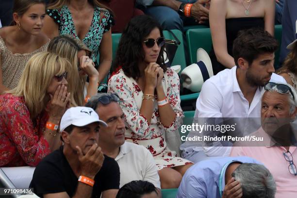Rafael Nadal's companion Xisca Perello attends the 2018 French Open - Day Fifteen at Roland Garros on June 10, 2018 in Paris, France.
