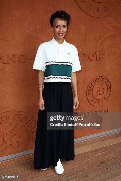 Sonia Rolland attends the 2018 French Open - Day Fifteen at Roland Garros on June 10, 2018 in Paris, France.