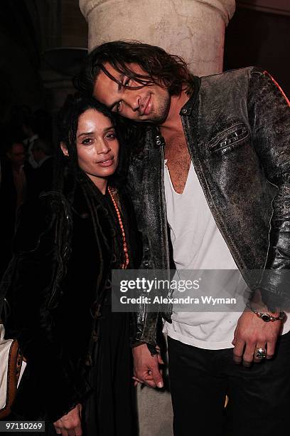 Lisa Bonet and Jason Momoa at Entertainment Weekly's Party to Celebrate the Best Director Oscar Nominees held at Chateau Marmont on February 25, 2010...