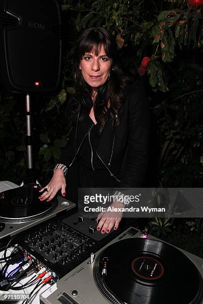 Michelle Pesce spins at Entertainment Weekly's Party to Celebrate the Best Director Oscar Nominees held at Chateau Marmont on February 25, 2010 in...