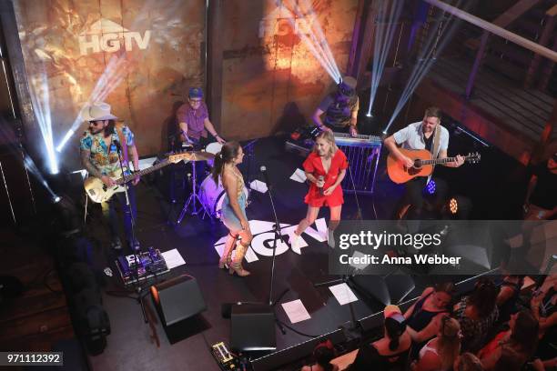 Maddie & Tae perform onstage in the HGTV Lodge at CMA Music Fest on June 10, 2018 in Nashville, Tennessee.