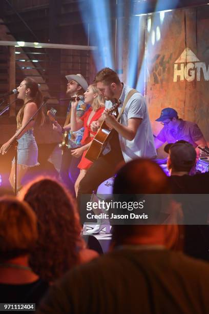 Maddie & Tae perform onstage in the HGTV Lodge at CMA Music Fest on June 10, 2018 in Nashville, Tennessee.