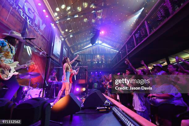 Maddie & Tae perform onstage in the HGTV Lodge at CMA Music Fest on June 10, 2018 in Nashville, Tennessee.