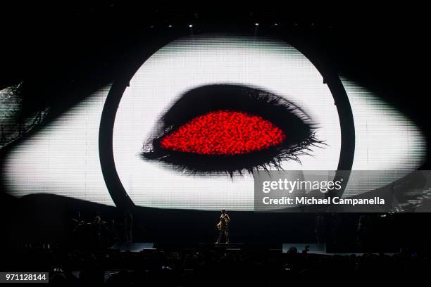 Katy Perry performs in concert during her "WITNESS: THE TOUR" tour at the Ericsson Globe Arena on June 10, 2018 in Stockholm, Sweden.