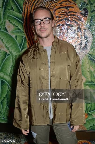 Diplo attends the GQ Style and Browns LFWM Party at Annabels on June 10, 2018 in London, England.