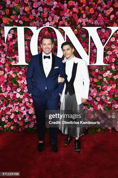 Michael Arden and Andy Mientus attend the 72nd Annual Tony Awards at Radio City Music Hall on June 10, 2018 in New York City.