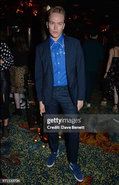 Fletcher Cowan attends the GQ Style and Browns LFWM Party at Annabels on June 10, 2018 in London, England.