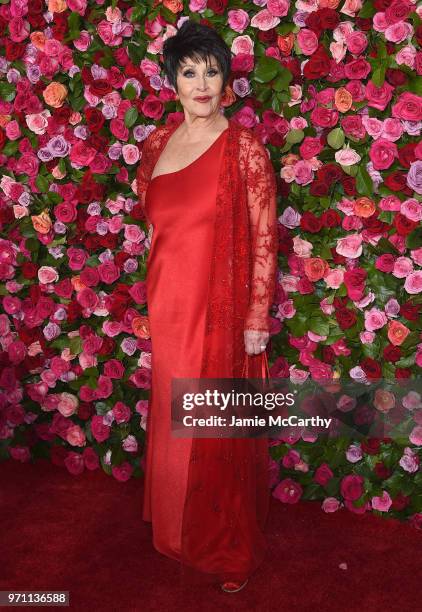 Chita Rivera attends the 72nd Annual Tony Awards at Radio City Music Hall on June 10, 2018 in New York City.