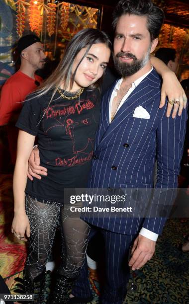 Isamaya Ffrench and Jack Guinness attend the GQ Style and Browns LFWM Party at Annabels on June 10, 2018 in London, England.