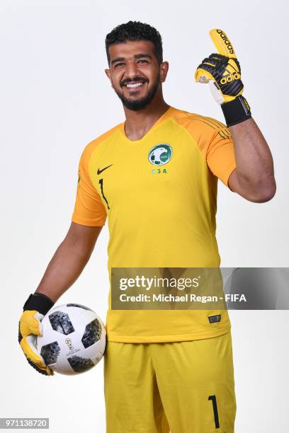 Abdullah Almuaiouf of Saudia Arabia poses during the official FIFA World Cup 2018 portrait session at on June 10, 2018 in Saint Petersburg, Russia.