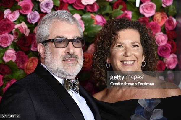 Bruce Barish and Sarah Barish of Ernest Winzer Cleaners attend the 72nd Annual Tony Awards on June 10, 2018 in New York City.