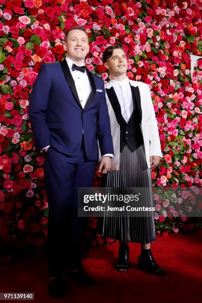 Michael Arden and Andy Mientus attend the 72nd Annual Tony Awards at Radio City Music Hall on June 10, 2018 in New York City.