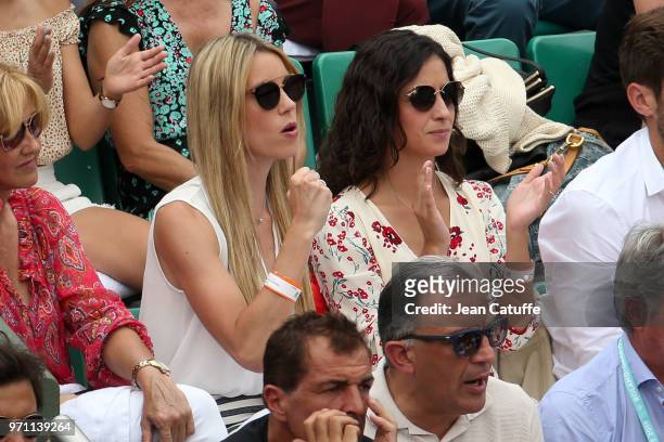 Maria Isabel Nadal sister of Rafael Nadal of Spain, Xisca Perello his girlfriend during the men's final on Day 15 of the 2018 French Open at Roland...