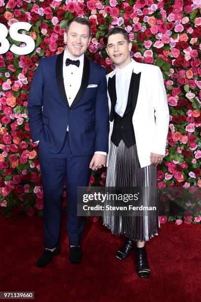 Michael Arden and Andy Mientus attend the 72nd Annual Tony Awards on June 10, 2018 in New York City.