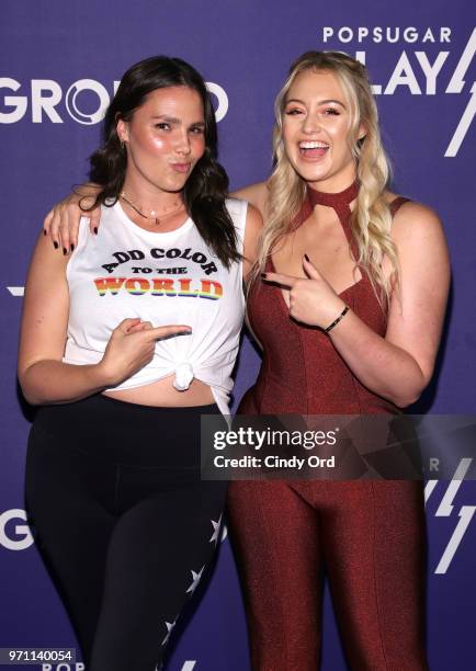 Candice Huffine and Iskra Lawrence attend day 2 of POPSUGAR Play/Ground on June 10, 2018 in New York City.