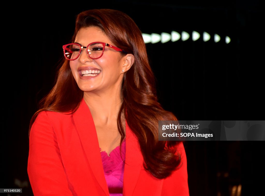Indian film actress "Jacqueline Fernandez" pose during the...