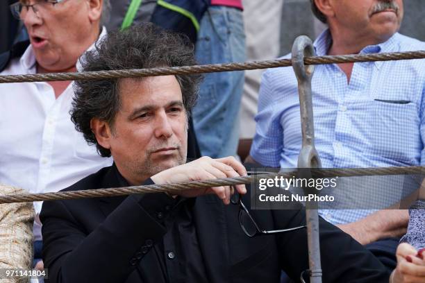 Andrés Calamaro I attends the traditional Press Bullfight, the last event of the San Isidro Bullfighting Fair, held at Las Ventas bullring in Madrid,...