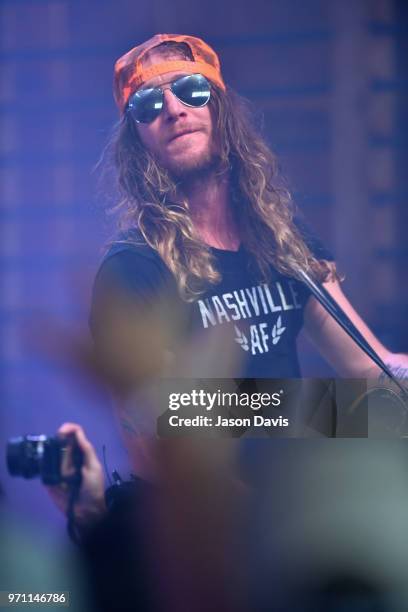 Jaren Johnston of The Cadillac Three performs onstage in the HGTV Lodge at CMA Music Fest on June 10, 2018 in Nashville, Tennessee.