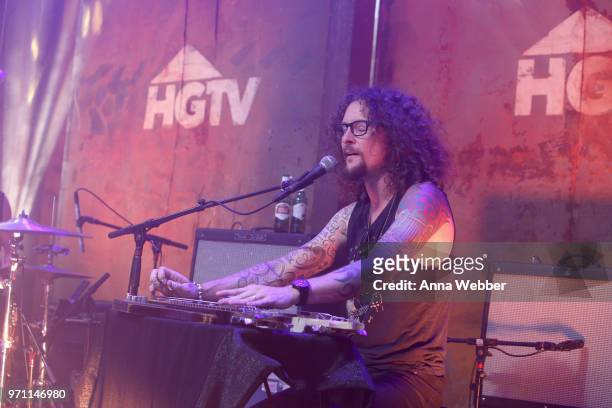 Kelby Ray of The Cadillac Three performs onstage in the HGTV Lodge at CMA Music Fest on June 10, 2018 in Nashville, Tennessee.