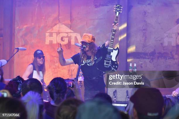 Jaren Johnston of The Cadillac Three performs onstage in the HGTV Lodge at CMA Music Fest on June 10, 2018 in Nashville, Tennessee.