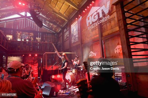 The Cadillac Three perform onstage in the HGTV Lodge at CMA Music Fest on June 10, 2018 in Nashville, Tennessee.