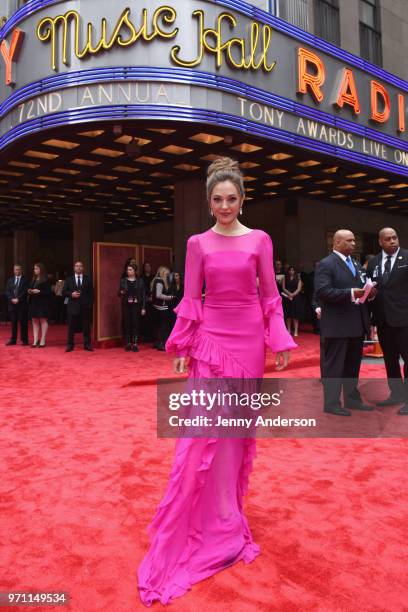 Laura Osnes attends the 72nd Annual Tony Awards at Radio City Music Hall on June 10, 2018 in New York City.