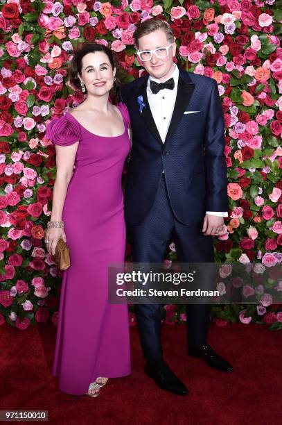 Lauren Worsham and Kyle Jarrow attend the 72nd Annual Tony Awards on June 10, 2018 in New York City.
