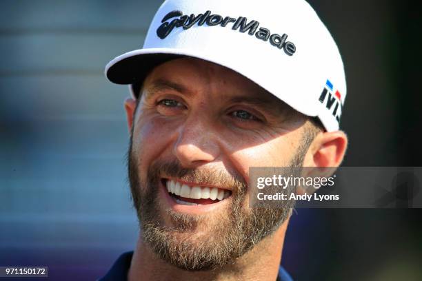 Dustin Johnson celebrates after the final round of the FedEx St. Jude Classic at TPC Southwind on June 10, 2018 in Memphis, Tennessee.