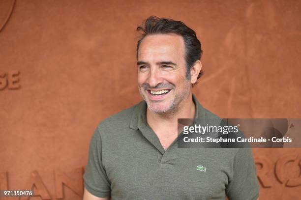 Actor Jean Dujardin attends the Men Final of the 2018 French Open - Day Fifteen at Roland Garros on June 10, 2018 in Paris, France.