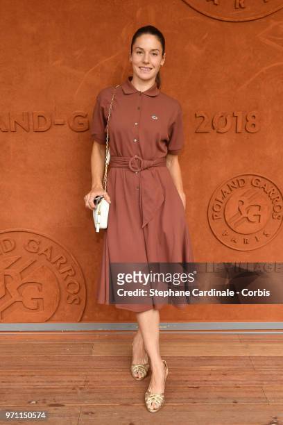 Actress Natasha Andrews attends the Men Final of the 2018 French Open - Day Fifteen at Roland Garros on June 10, 2018 in Paris, France.