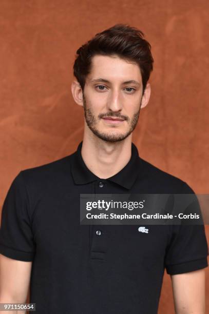 Actor Pierre Niney attends the Men Final of the 2018 French Open - Day Fifteen at Roland Garros on June 10, 2018 in Paris, France.