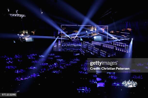 Phil Spencer, Executive President of Gaming at Microsoft, speaks during the Microsoft xBox E3 briefing at the Microsoft Theater on June 10, 2018 in...