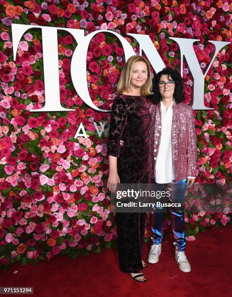 Joan Allen and Tina Landau attends the 72nd Annual Tony Awards at Radio City Music Hall on June 10, 2018 in New York City.