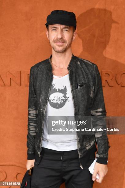 Singer Calogero attends the Men Final of the 2018 French Open - Day Fifteen at Roland Garros on June 10, 2018 in Paris, France.