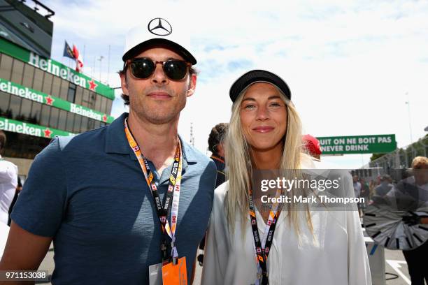 Actor James Marsden poses for a photo on the grid before the Canadian Formula One Grand Prix at Circuit Gilles Villeneuve on June 10, 2018 in...