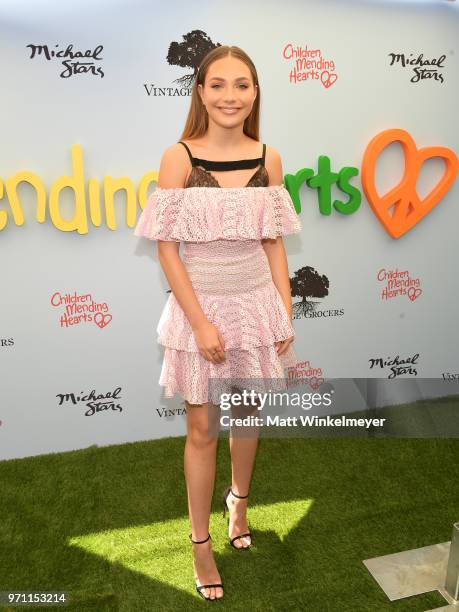 Maddie Ziegler attends Children Mending Hearts' 10th Annual Empathy Rocks on June 10, 2018 in Los Angeles, California.