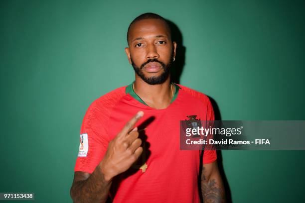 Manuel Fernandes of Portugal poses during the official FIFA World Cup 2018 portrait session at Saturn Training Base on June 10, 2018 in Moscow,...