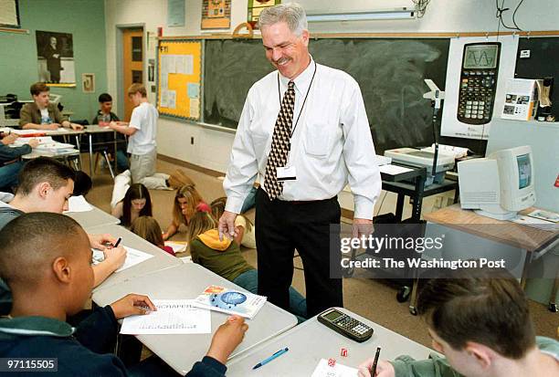 River Hill High School, Clarksville, Maryland--PHOTOGRAPHER-MARVIN JOSEPH/TWP--CAPTION-A day with ninth-graders at River Hill High School. The...