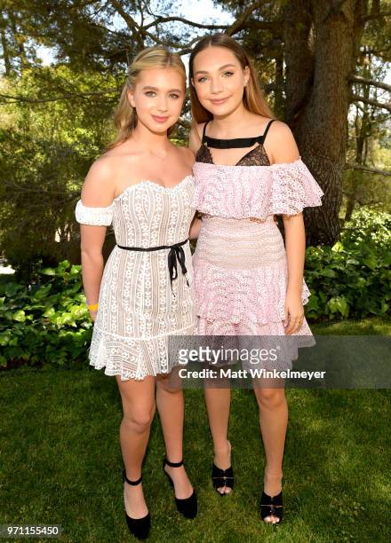 Lilia Buckingham and Maddie Ziegler attend Children Mending Hearts' 10th Annual Empathy Rocks on June 10, 2018 in Los Angeles, California.