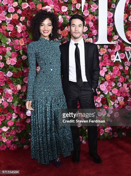 Indya Moore and Joseph Altuzarra attend the 72nd Annual Tony Awards on June 10, 2018 in New York City.