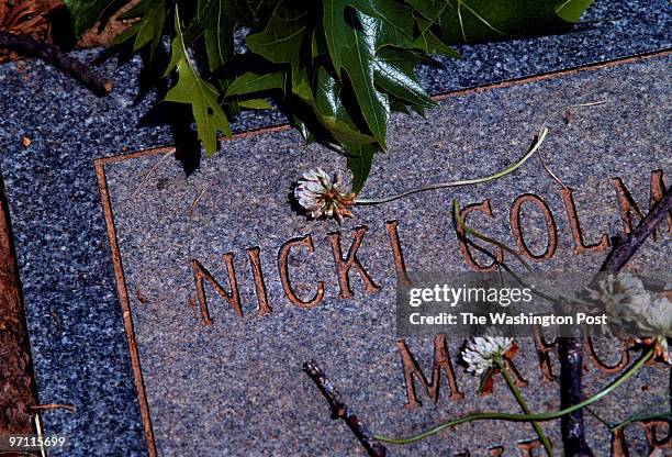 Gravestone of Nicki Colma Spriggs, severely disabled, who died in a nursing home in Delaware. Her grandmother Willie Mackall visited the grave and...